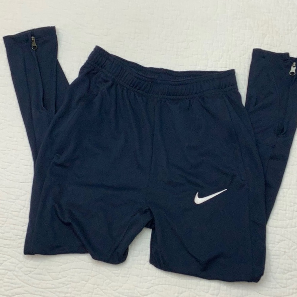 Nike Blue and White Joggers with Tapered Fit